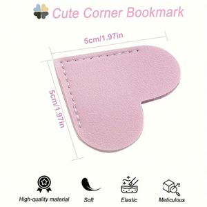 Marcadores de Libros de Cuero PU Hechos a Mano, Coloridos, con Forma de Corazón, Accesorios para Libros para Estudiantes - Product Image 5