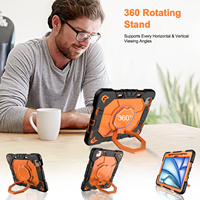 Étui pour iPad Air 11 pouces, résistant aux chocs, avec béquille, en silicone caoutchouté, housses et étuis pour tablette iPad Air 11 M4 M3 M2