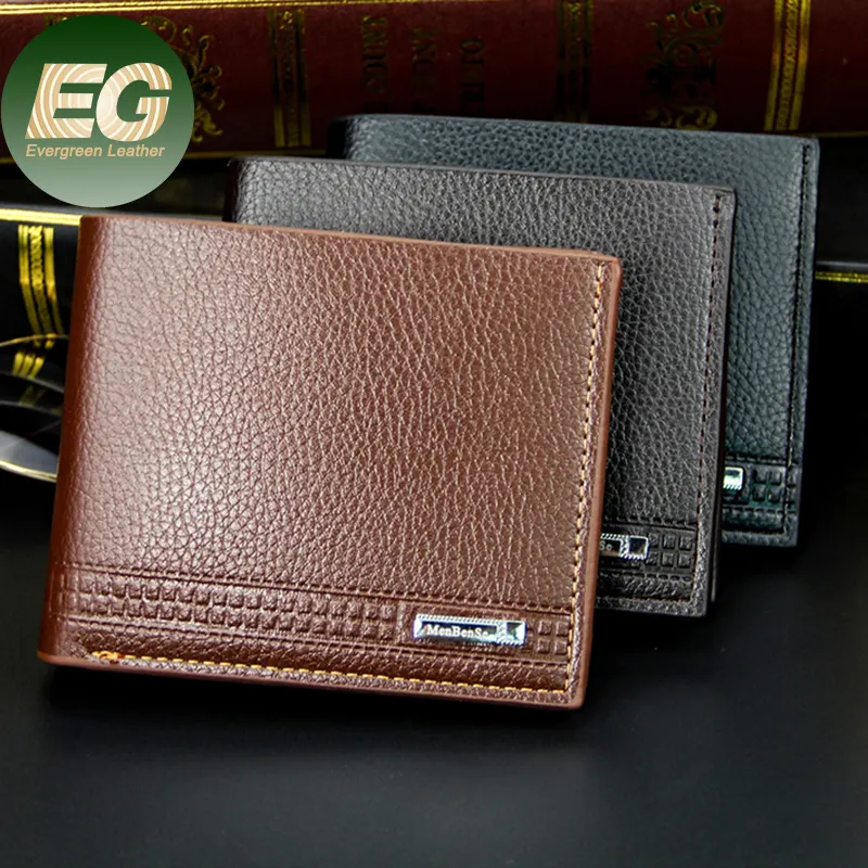EA230 black custom card holder wallets credit soft customized minimalist slim wholesaler coin purse men leather wallet