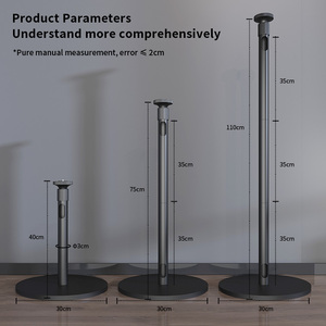 Soporte de Suelo para Proyector de Alta Resistencia, Base Reforzada, Poste Engrosado, Gestión de Cables Interna, Longitud Ajustable 360°, Soporta 10 kg - Product Image 6