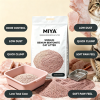 Litière pour chat en bentonite, litière minérale au sodium, agglomérante, contrôle des odeurs, nettoyage, bac à litière automatique, sans poussière, durable