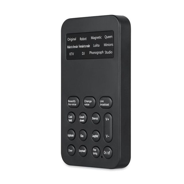 Hot Sell One-key Voice Changer Universal Live Sound Effects Processors Mini Sound Card for Mobile Phones and Computers