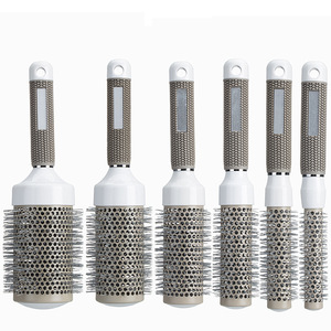 <b>Round</b> Hair <b>Brush</b> Nylon Bristles Vent Design For Styling And Curling General Use - Product Image 1