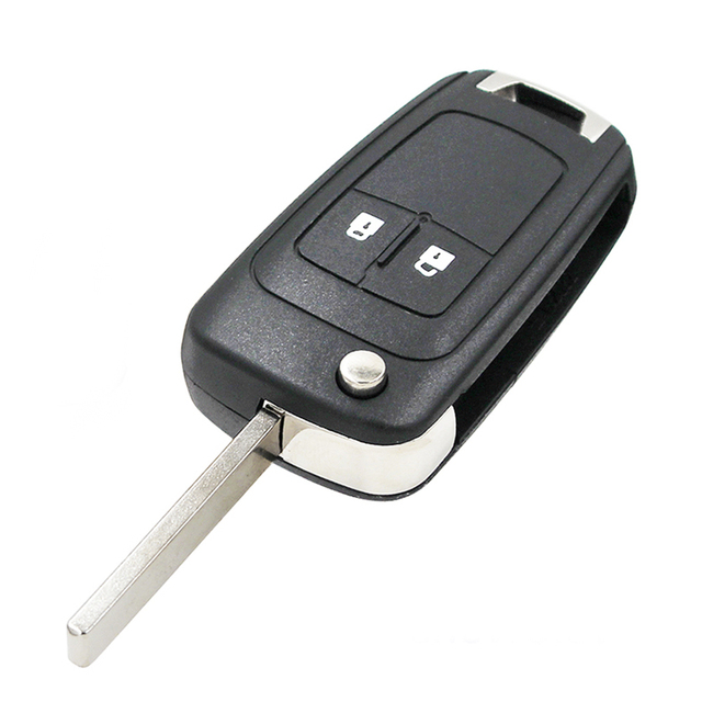 2 Button Flip Folding Remote Key Shell Case Fob for Chevrolet Aveo Cruze Orlando Trax HU100 Blade