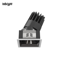 Spot LED carré réglable pour plafond 8W 18W 25W Dia-Casting aluminium anti-éblouissement COB IP65 réflecteur Downlight