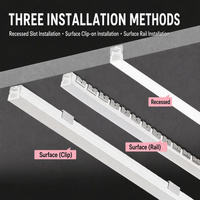 Manchon en silicone creux pour bande LED, éclairage architectural, tube flexible étanche IP65 pour installation linéaire encastrée au plafond