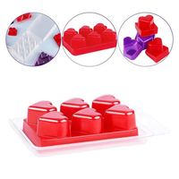 Bougeoir de cire fondue en stock de boîte à clapet en plastique transparent en forme de coeur Yuxuan