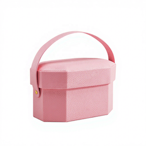 Caja de Joyería de Cuero Personalizada de Lujo con Forro de Terciopelo de Alta Calidad y Asa para Joyas y Accesorios Premium - Product Image 1