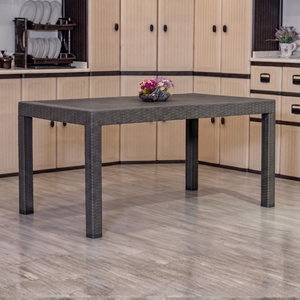 Table basse carrée en bois d'ingénierie robuste avec design moderne et simple en rotin, table centrale pour salon, bureau à domicile - Product Image 6