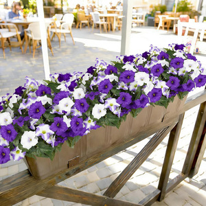 Fleurs Artificielles Violettes et Blanches, Bouquet de Trompettes de Volailles, 30cm-100cm, Haute Simulation, Décoration Florale en Plastique PE et Soie - Product Image 3