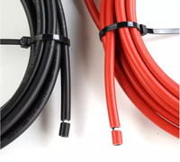 Cable de Extensión Solar Aislado de PE de Cobre Negro 4 AWG 25mm con Terminales de Anillo M8 para Estación Matriz PN-OT-2MTS 1.5KV 90C