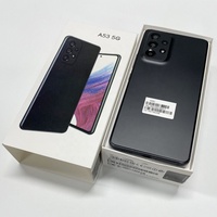 Téléphone portable d'occasion pas cher, version globale UE, double SIM, pour Am Sung A53 5G 128 Go, smartphone Android débloqué, téléphone portable A52 A54