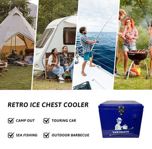 Nevera Portátil Clásica de Metal de <span class=keywords><strong>15</strong></span> <span class=keywords><strong>Litros</strong></span> para Acampar, Viajar, Barbacoa, RV, Picnic, Fiesta, Pesca, Hogar - Product Image 5