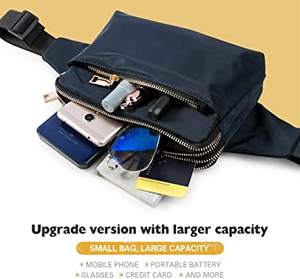 Sac de taille extérieur unisexe en nylon imperméable avec fermeture éclair, forme de boîte, personnalisable avec logo, pour le voyage, la randonnée, le vélo, le cyclisme et la course à pied - Product Image 3