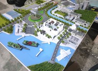 Maquette architecturale du parc industriel des nouvelles énergies