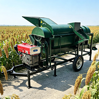 Machine à battre multifonctionnelle pour usage agricole – Équipement de séparation des grains pour maïs, blé, riz, sorgho, soja, millet