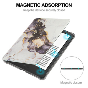 Housse de protection intelligente pour liseuse électronique, motif marbre, pour <span class=keywords><strong>Kindle</strong></span> Paperwhite 11 Generation, étui en TPU transparent personnalisé pour livres électroniques - Product Image 2