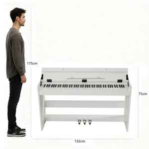 بيانو رقمي 88 من مصنع Beisite ، لوحة مفاتيح مطرقة مفاتيح رقمية ODM/OEM ، لوح صوت خشبي صلب محمول ، بيانو رقمي إلكتروني للبيع - Product Image 2