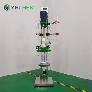 Reactor de vidrio revestido químico agitado de laboratorio de alta temperatura recién llegado