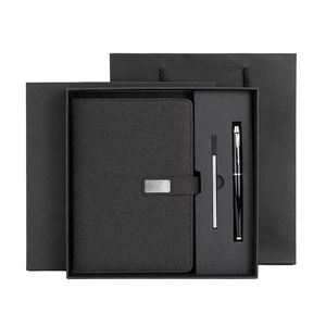 Cadeaux d'affaires promotionnels en gros, ensemble de carnet en cuir et stylo, ensemble de papeterie scolaire personnalisé, carnet A5, stylo, ensemble de papeterie avec clé USB - Product Image 2