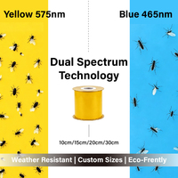 Superkleverige, niet-droogende gele lijm, makkelijk uitrolbaar, 10cm x 25m insectenvaltape voor ongediertebestrijding het hele jaar door, hoge vangpercentage