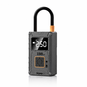 Cordless Tire Inflator 150 PSI Portable Air Compressor with Digital Pressure Gauge LED SOS Power Bank for <b>Car</b> Motorcycle Bicycle - Product Image 1