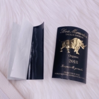 Étiquettes de vin noires de luxe personnalisées, formes personnalisées, tailles personnalisées, autocollants adhésifs imperméables, haute qualité, nouveauté 2024, cadeau