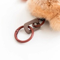 Porte-clés Capybara - Adorable jouet en peluche, porte-clés de voiture en fourrure de lapin Rex douce et moelleuse, accessoire cadeau animal, provenance éthique, personnalisable