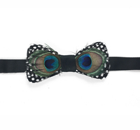 Broche naturelle faite à la main personnalisée épinglette plume noeud papillon pour hommes cadeau fête de mariage smoking cravate Costume vêtement accessoire