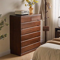 Armoire à tiroirs en bois massif écologique, armoire de rangement moderne pour salon et chambre à coucher, grande capacité, hôtel, 5+ tiroirs, compartiments
