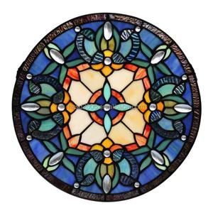 Panel de Vidrio Emplomado Chino de 30 CM de Diámetro con Estructura Sólida y Diseño Europeo para Ventana de Iglesia, Cortina de Luz Solar, Comedor y Sala de Estar - Product Image 4