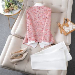 Nouveaux Modèles Ensemble de Bureau Business Femme Patchwork Blazer Zippé Pantalon Deux Pièces Style OL Costume Femme Bureau - Product Image 2