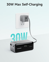 Neoseek Ultra Mini 10.000 MAh 45W Power Bank Portabel dengan Kabel USBC yang Dapat Ditarik, Model Ringan untuk Perjalanan
