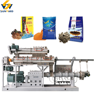เครื่องอัดรีดอาหารปลาแบบเม็ดลอยและจมสกรูคู่สำหรับสายการผลิตอาหารปลาแบบอัตโนมัติ - Product Image 1