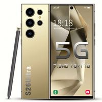 Nouveaux Smartphones Originaux S26 Ultra 2026 16 Go + 1 To SIM Écran AMOLED Incurvé 4K 120 Hz 108 MP Arrière Déverrouillage Facial Android 15 5G Charge Rapide 65 W