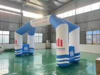 Arche de tunnel d'entrée gonflable 3D personnalisée à 4 piliers, portique gonflable géant pour équipes sportives et événements