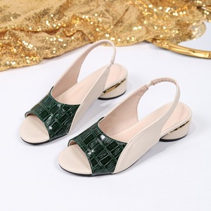 Sandales élégantes pour femmes à bout ouvert, talon bloc, style slingback, confortables pour de multiples occasions sociales quotidiennes - Product Image 2