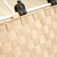 Panier de rangement portable en nylon, étanche et écologique, pour pique-nique, courses au supermarché, jouets, articles divers, vêtements sales et collations