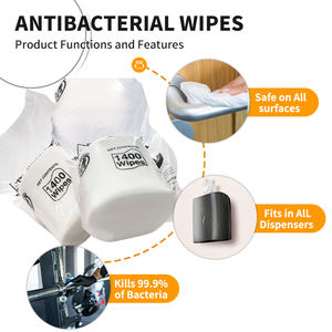 OEM Sanitizing Antibacteriano Tecido Molhado Ginásio Limpeza Toalhetes Orgânicos Toalhetes Molhados Recarga para Ginásio Uso Doméstico - Product Image 4