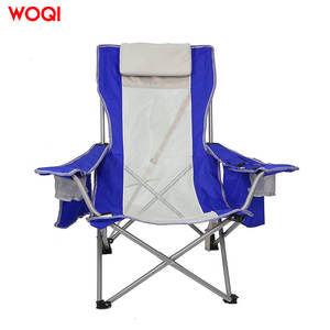 Chaise de plage pliante Woqi bleue, chaise de camping d'extérieur avec sac isotherme, siège pliable et portable pour les voyages et les pique-niques - Product Image 2