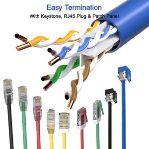 <span class=keywords><strong>สาย</strong></span>เคเบิลอีเทอร์เน็ตแบบหุ้มฉนวน <span class=keywords><strong>CAT8</strong></span> s/ftp ประสิทธิภาพสูง1000ft ขั้วต่อ RJ45<span class=keywords><strong>สาย</strong></span>เคเบิลสื่อสารทองแดง/CCA 100โอห์ม3ปี - Product Image 1