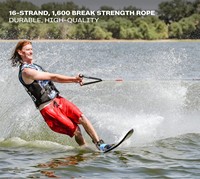 Tali Ski Air Slalom PE Hollow Braided 100% Baru dengan Pegangan EVA untuk Surfing dan Wakeboard Towing