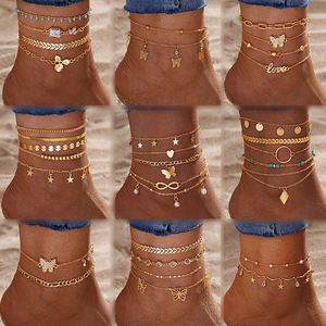Conjunto de Joyería de Moda Bohemia, Pulsera Elástica de Cuentas de Arroz, Cadena para la Cintura, Tobillera, Joyería Bohemia para Mujer - Product Image 1