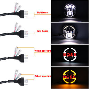 Phare LED de 7 pouces pour Jeep, lentille LED, lumière ambre super brillante, lumières LED pour motos, éclairage de travail pour camion Wrangler JL - Product Image 3