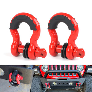 Ganchos de Remolque Rojos, Paquete de 2, Capacidad de Carga de 4000 kg, Acero Universal para Recuperación de Vehículos - Product Image 3