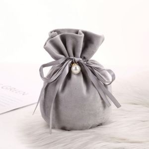 Creative Wedding <b>Pink</b> Velvet Bag Gift Wedding Candy Packaging - Product Image 3