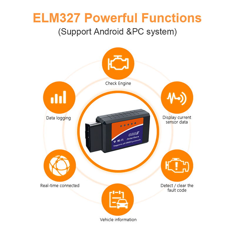 ELM327 WiFi V1.5 OBD2 Car Diagnostic Scanner Code Reader For Android iOS