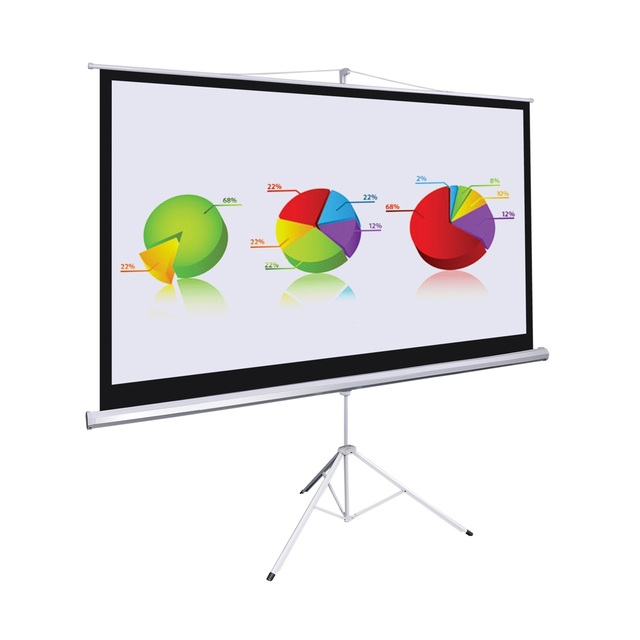 Portable Projector Screen Tripod Stand Mobile Projection Screen, Lightweight Carry & Durable