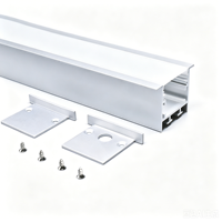 Promotion : Profilé LED en aluminium 30x30mm pour éclairage de bureau, canal LED linéaire suspendu pour plafond