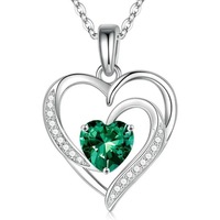 Collier pendentif en argent sterling S925 avec zircon en forme de cœur océanique, chaîne de clavicule, bijoux tendance romantiques et étincelants pour femmes